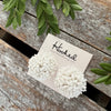 Opulent Beaded Studs - Porcelain