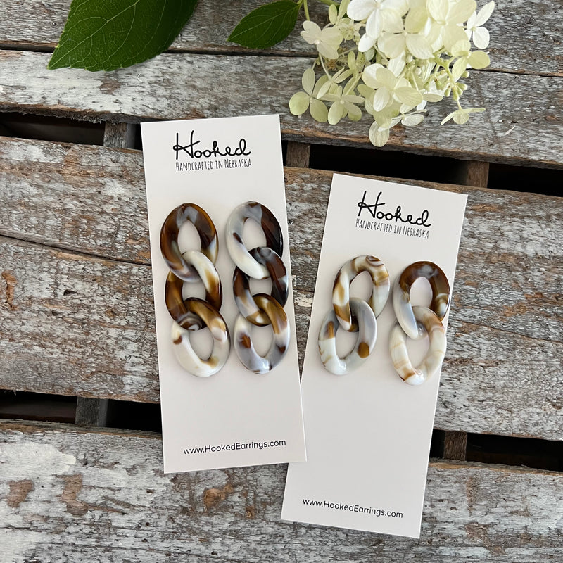 Chunky Twisted Links - Two Sizes - Caramel Latte