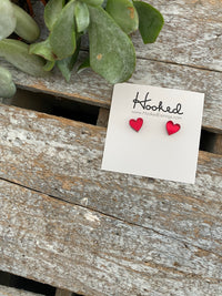 Tiny Heart Studs - 8mm