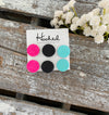 Tres Chic - Glitter Leather Stud Collection - 16mm