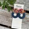 Opulent Beaded Hoops - Kaleidoscopic & Blue