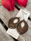 Wooden Deluxe Cutout Earrings - Large Aspen