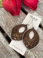 Wooden Deluxe Cutout Earrings - Large Aspen