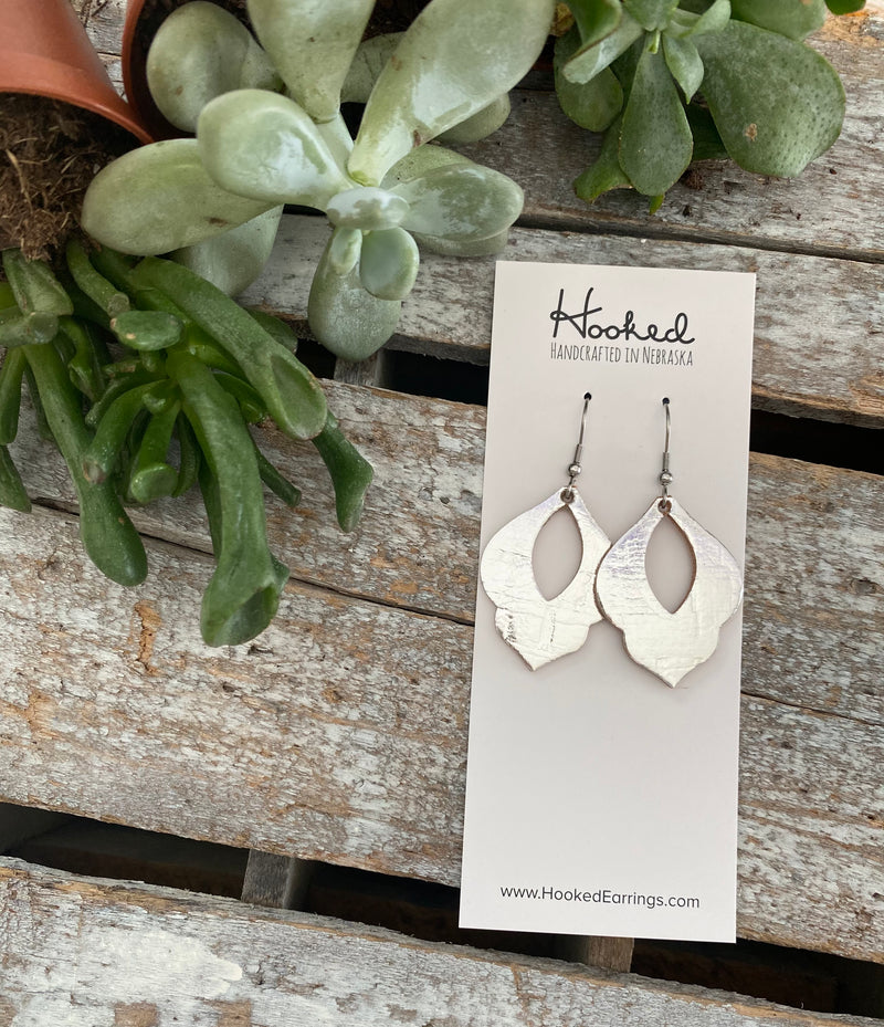 Mirrored Silver Orchids - Small