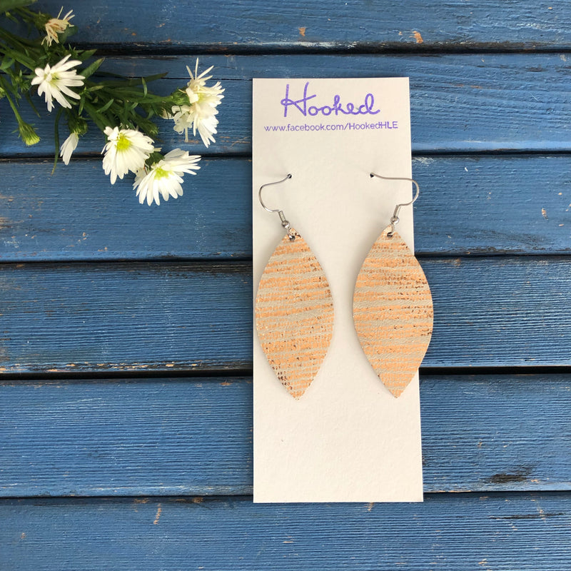 Rose Gold Shimmer Stripe Petals - Medium
