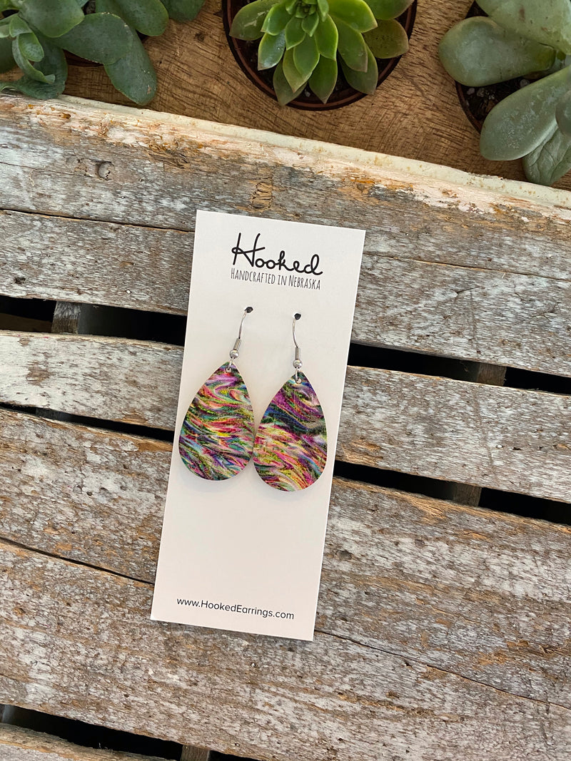 Psychedelic Cork Teardrops - Small