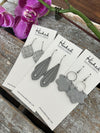 Jeweled Drops in Gray - Medium