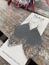 Glitter Dipped Slate Fringe Petals - Large