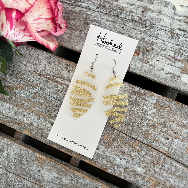 Clearly Wild Gold Pool Earrings