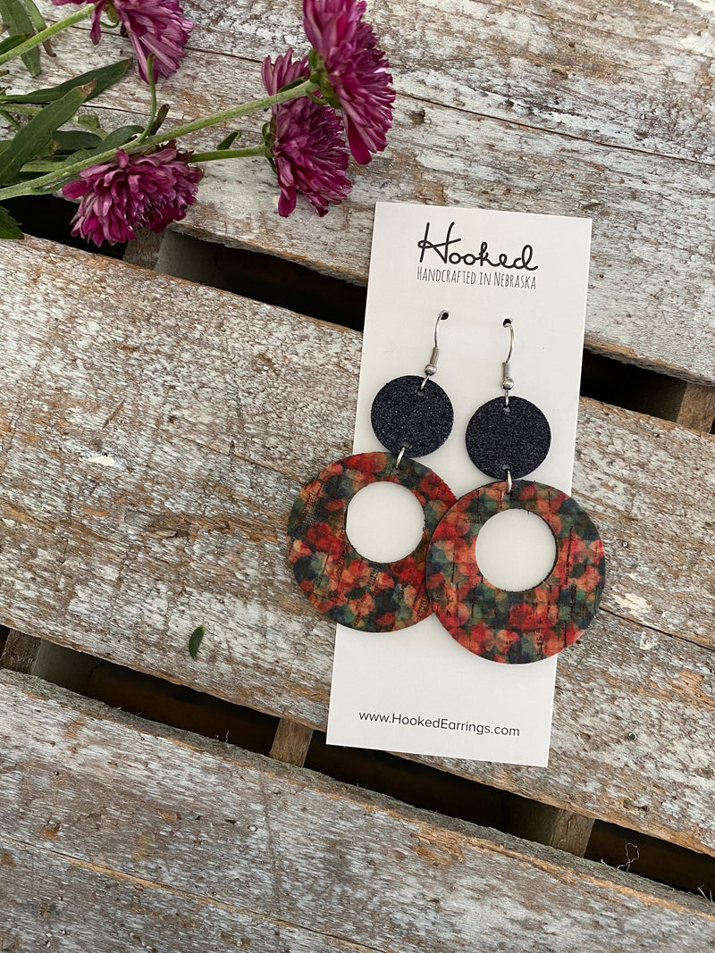 Navy Twinkle & Kaleidoscope Stacked Circle Cutouts
