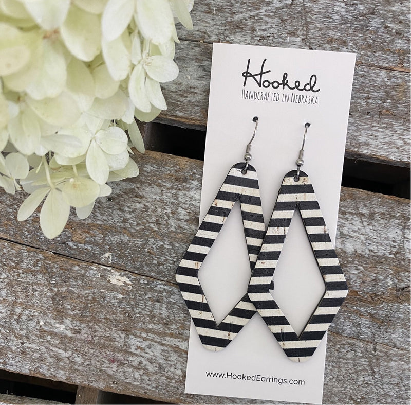 Diamond Cutouts in Paris Stripe - Large