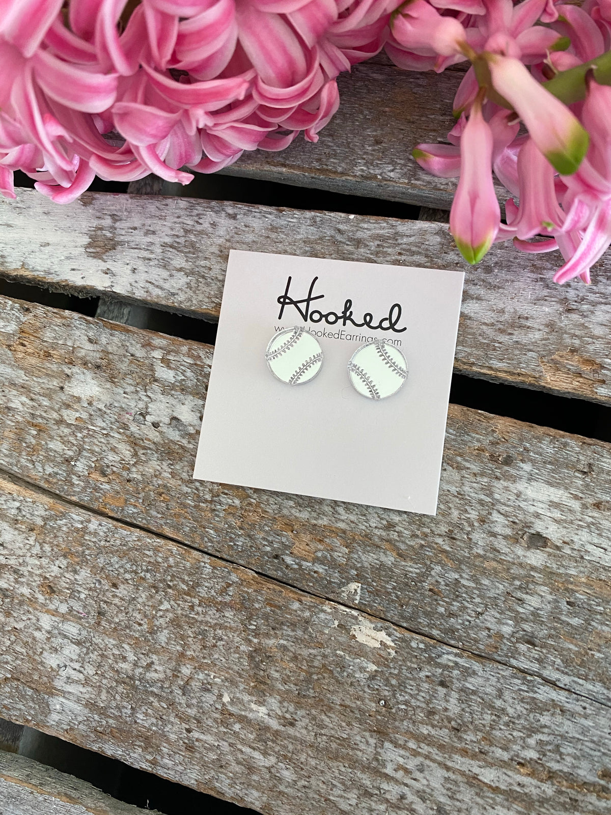Etched Baseball Studs - 12mm