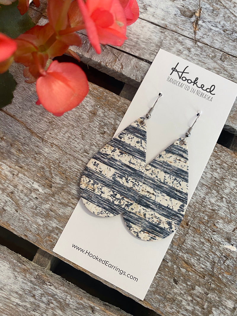 Seaside Stripe Birch Teardrops - Medium