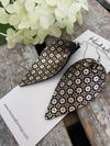 Filigree Lilies in Black - Large