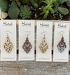 Wooden Deluxe Cutout Earrings - Small/Medium Filigree