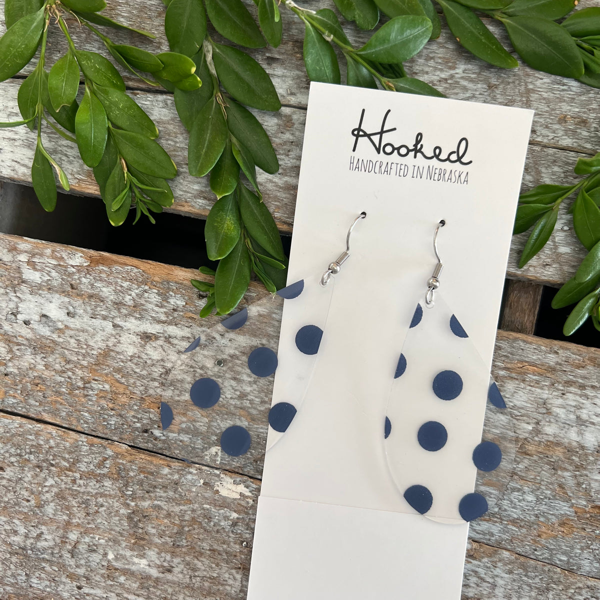Clearly Slate Blue Pool Earrings