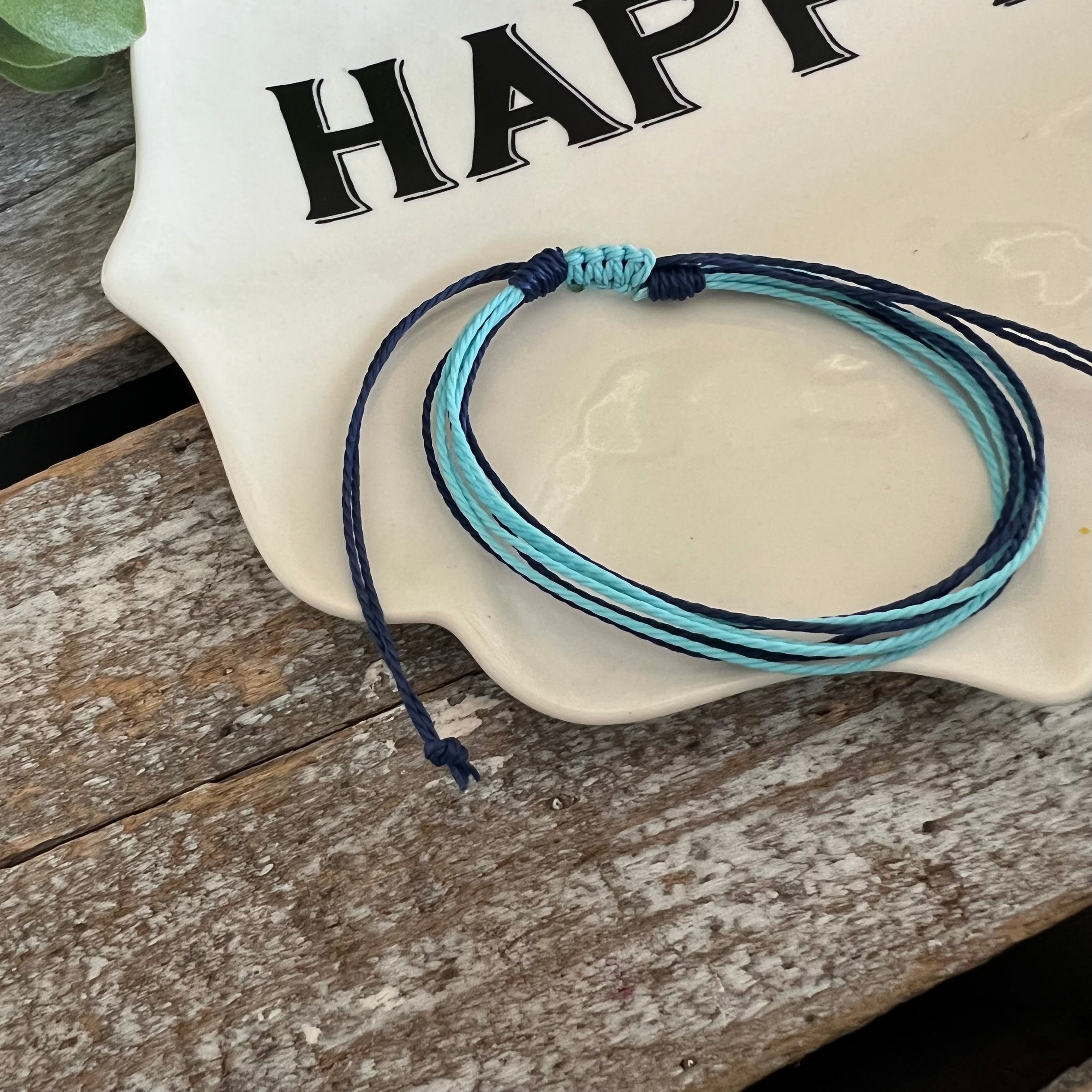 Tan Waterproof Wax String Bracelet