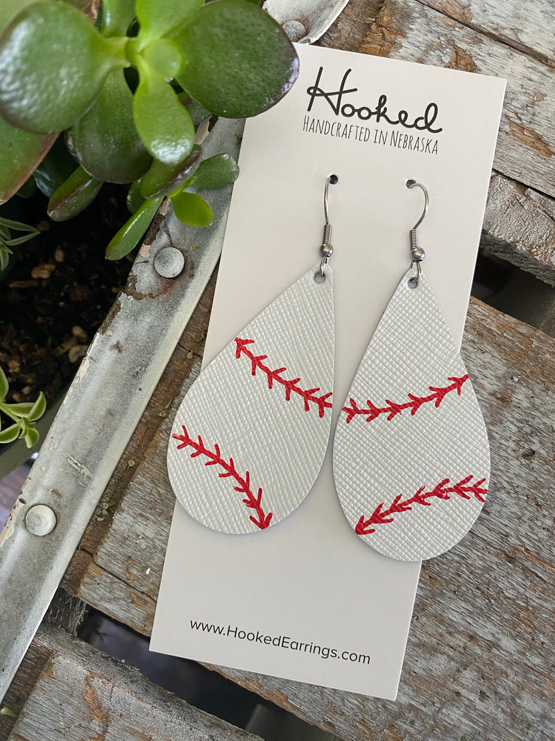 Classic Baseball Teardrops - Medium