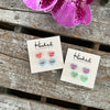 Candy Heart Studs - Two Pack