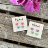 Candy Heart Studs - Two Pack