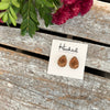 Druzy-Style Teardrop Studs - Large