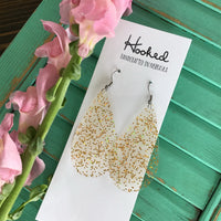 Clearly Golden Sparkle Pool Earrings
