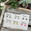 Opal Sparkle Studs - 8mm