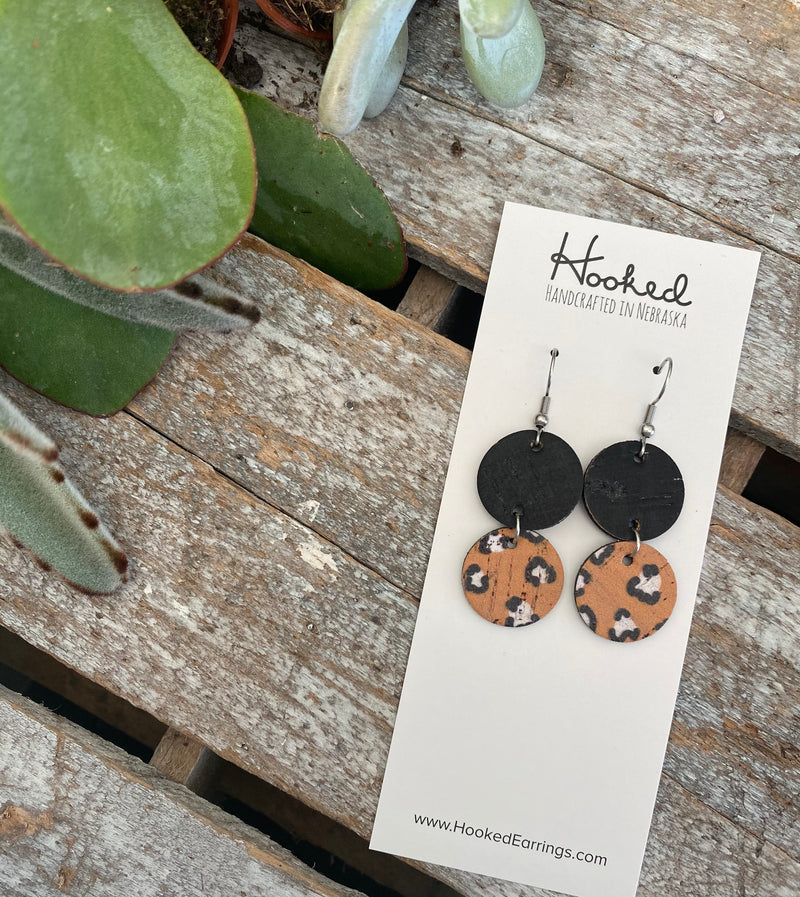 Mustard Leopard Stacked Rounds - Small