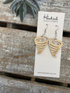 Wooden Cutout Earrings - Tornado - Custom Colors