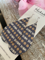 Dotted Line Cork Teardrops - Large