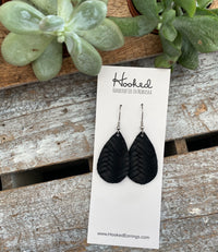 Basic Braided Black Teardrops - Small