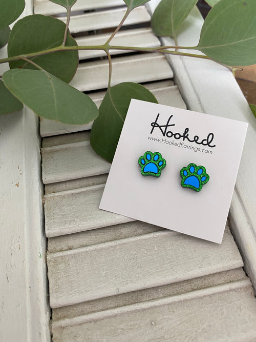 Paw Print Studs