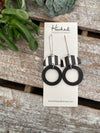 Wooden Hoop Suspended Stacks - Medium - Black and White