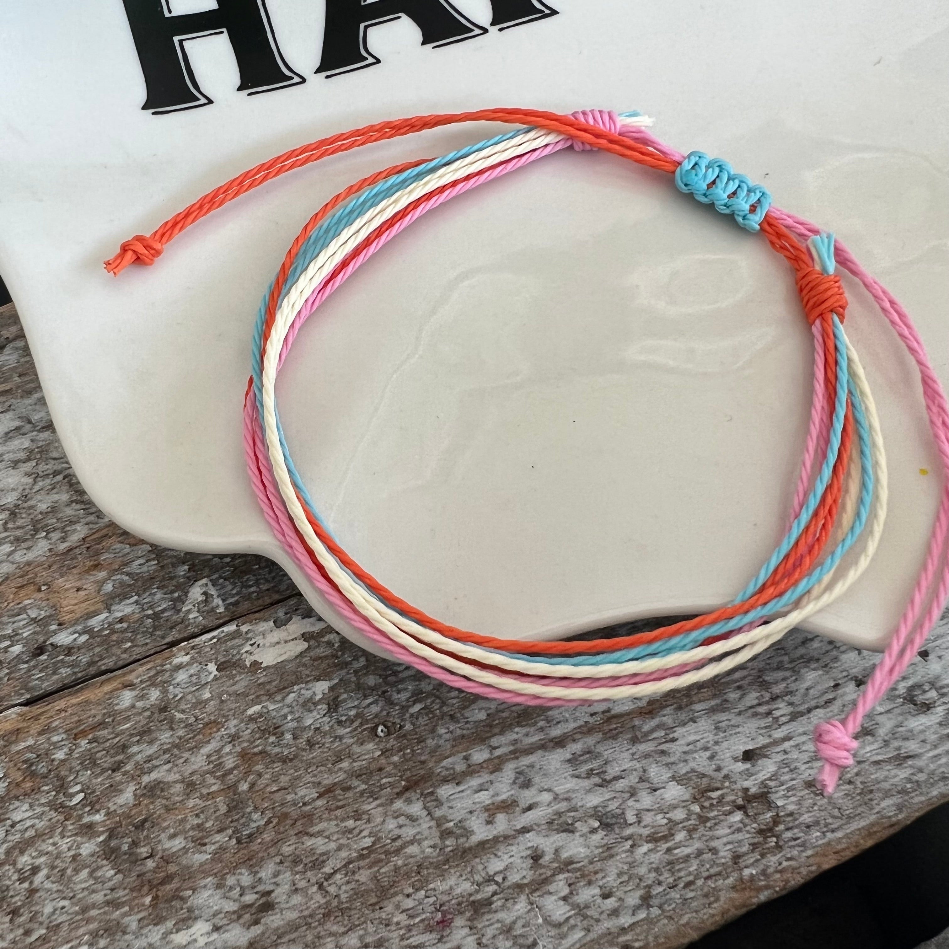 Adjustable String Bracelets – Hooked, LLC