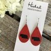 Nebraska State Pride Teardrops in Red/Black - Small