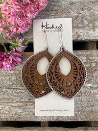 Wooden Deluxe Cutout Earrings - Large Aspen