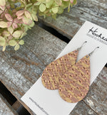 Double Gold Criss Cross Teardrops - Medium