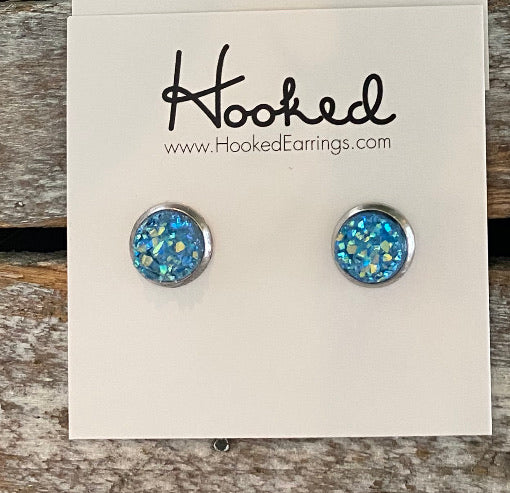 MORE Druzy-Style Round Studs - 8mm