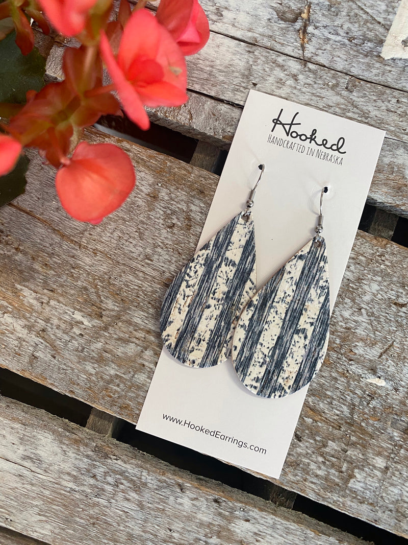 Seaside Stripe Birch Teardrops - Medium