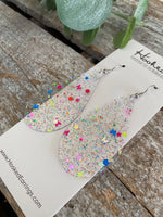 Clearly Confetti Pool Earrings