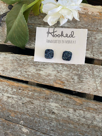 Druzy-Style Square Studs - 10mm