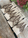 Wooden Earrings - XL Stacked Chevron