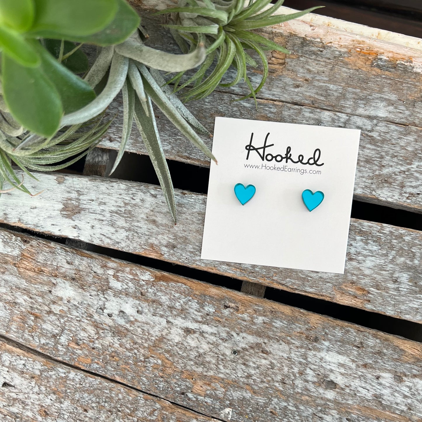 Tiny Heart Studs - 8mm