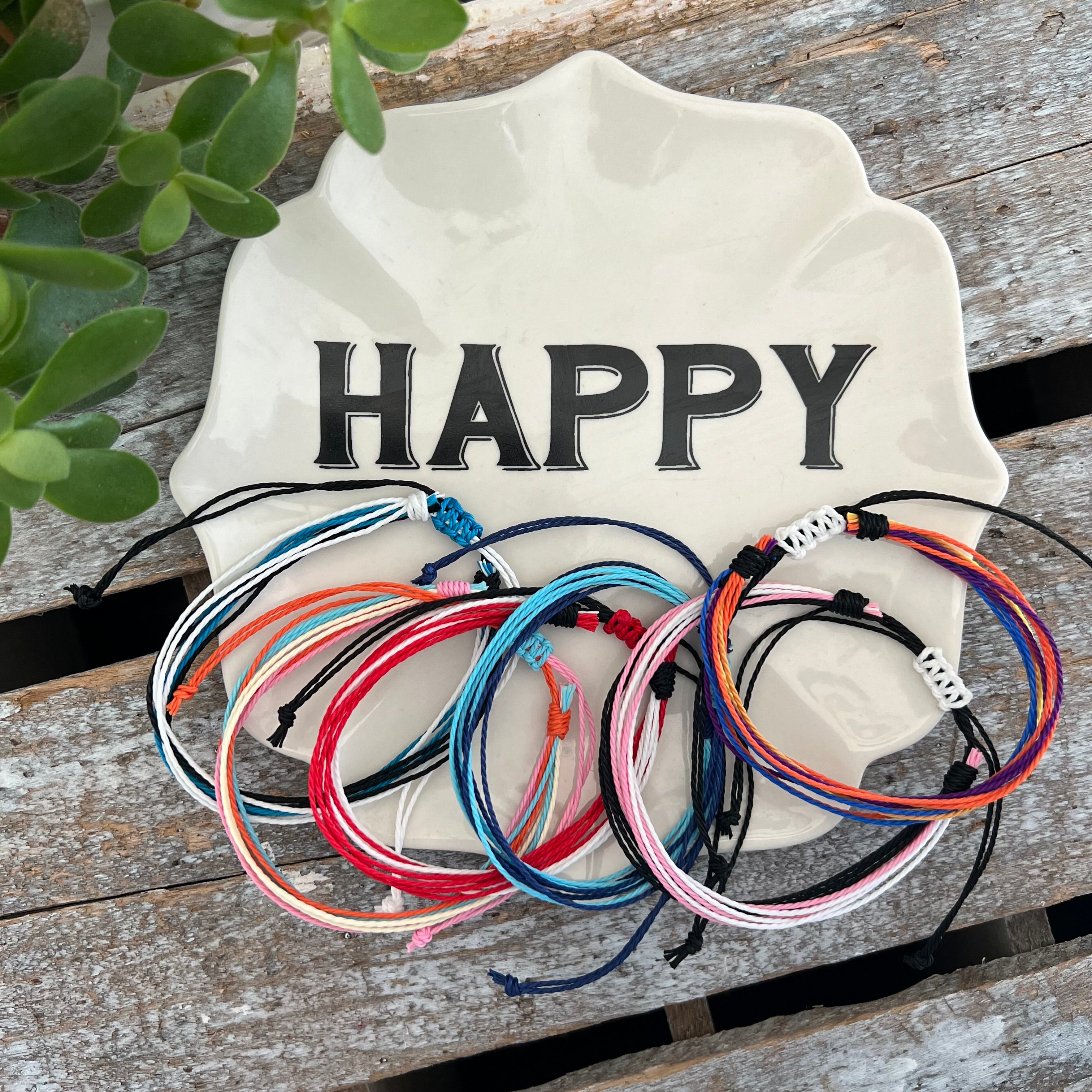 Adjustable String Bracelets – Hooked, LLC