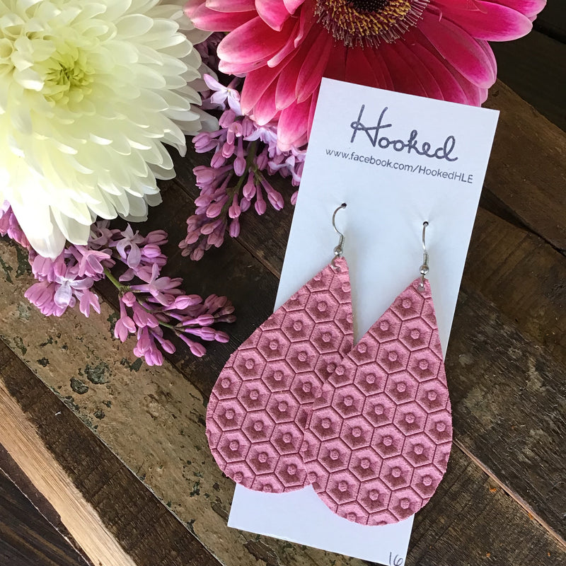 Hexagon Teardrops in Flamingo - XL